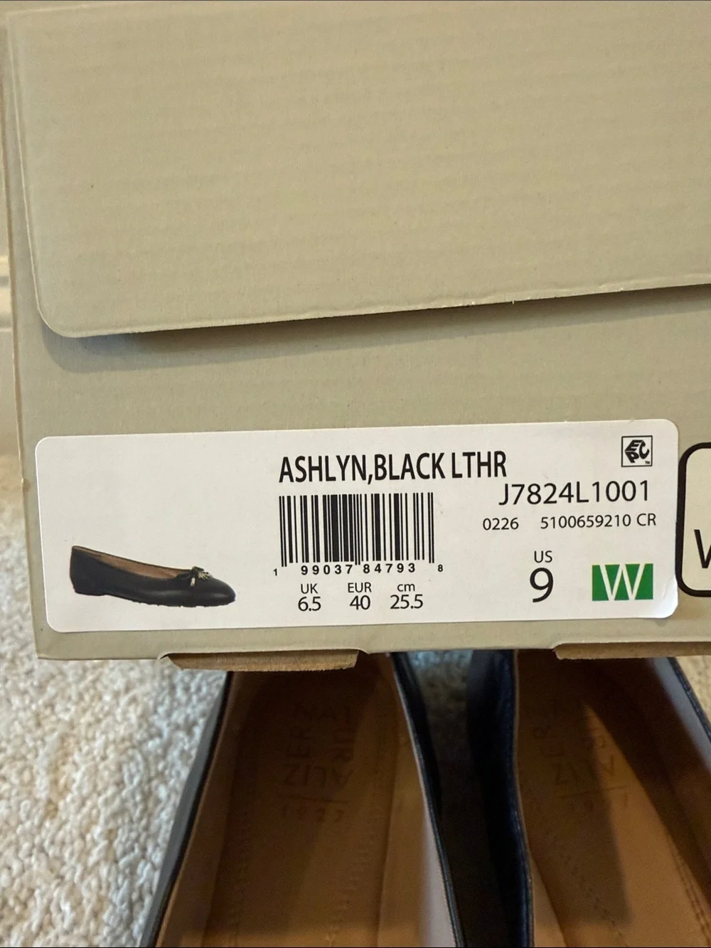 Naturalizer Ashlyn  Black Ballet Flats
